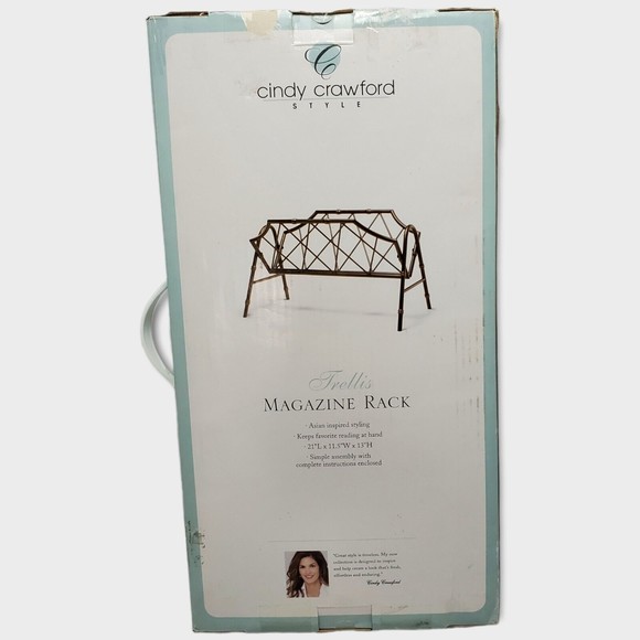 Asian Inspired Styling Cindy Crawford Style Trellis Magazine Organizer Rack - Picture 4 of 9